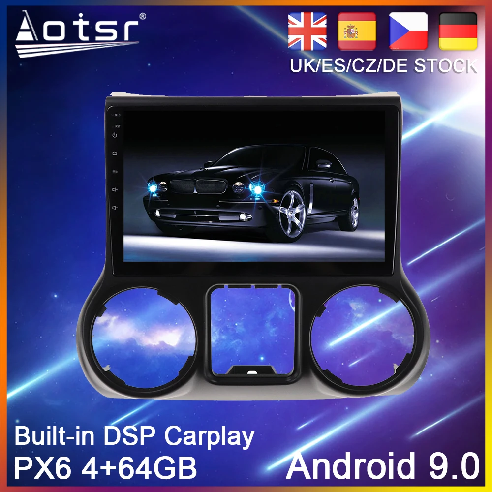 Автомагнитола 2DIN на Android 10 0 с GPS навигацией для Jeep Wrangler 3 JK 2010 2017|Автомагнитолы| |