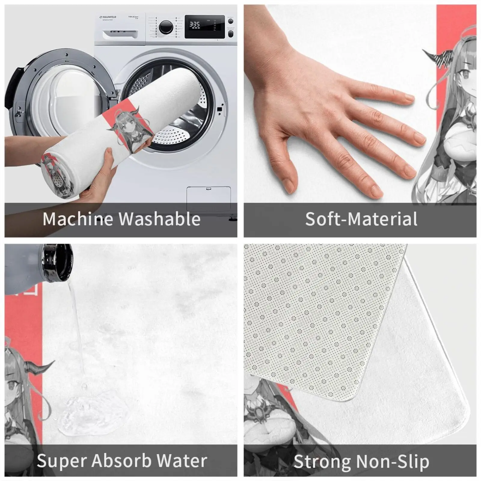 Ковер Kiryu Coco Hololive ковер коврик подушка мягкий стильный высокий аниме Vtuber