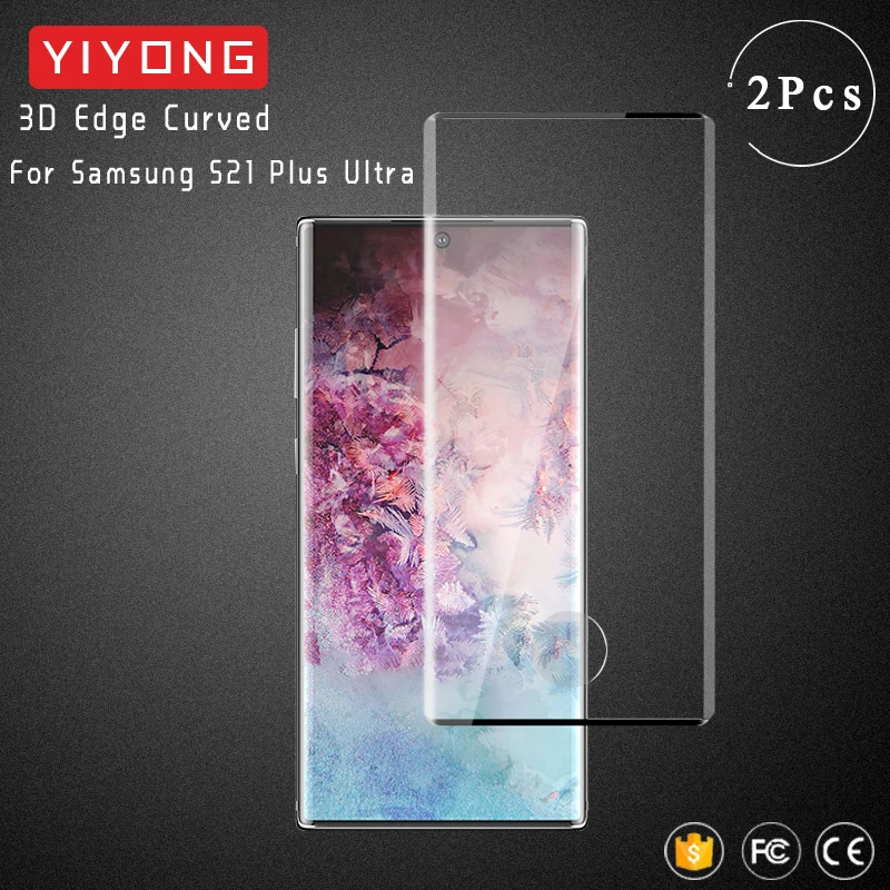 Закаленное 3d стекло YIYONG с изогнутыми краями для Samsung Galaxy S21 Ultra S20 FE Защита экрана