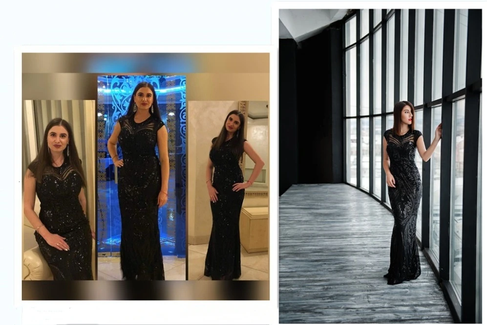 Стихи Songs2019 индивидуальное вечернее платье vestido de festa Сексуальное Черное длинное платье с пайетками для выпускного вечера торжественное праздничное платье светоотражающее платье