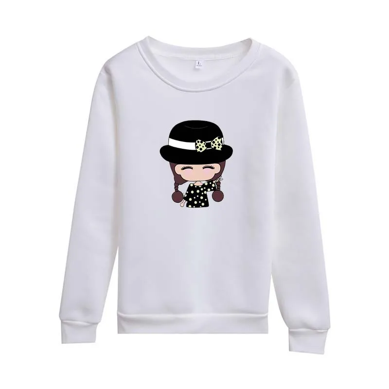 

Autumn Women Hoodies Fashion Casual Printing Long Sleeve Hoodie Woman Loose Thick Velvet Sweatshirt Ladies Tops Winter Pullover