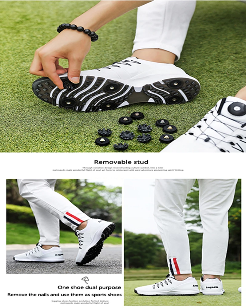 

Men's Golf Shoes Automatic Rotating Nail Sneakers Man Waterproof Non-slip Golf Shoes Plus size