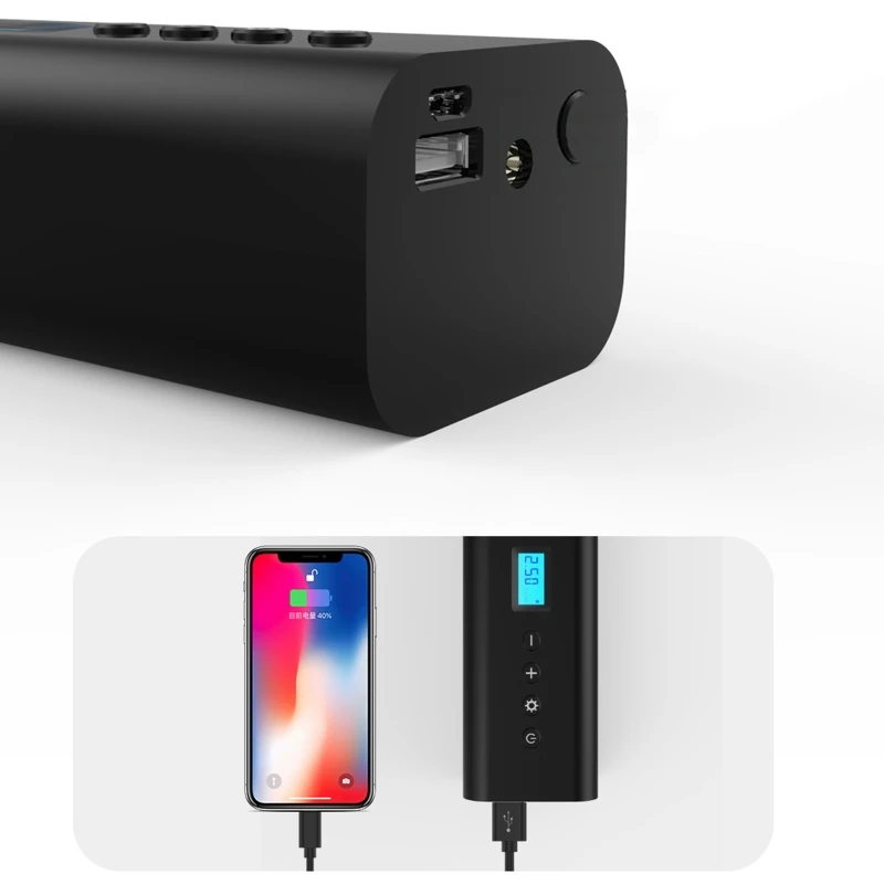 Preço Mole 150psi Usb Recarregável Mini Elétrico Sem Fio Sem Fio Compressor De Ar Da Bicicleta Bolas Pneu Inflator Portátil Lcd Digital Carro