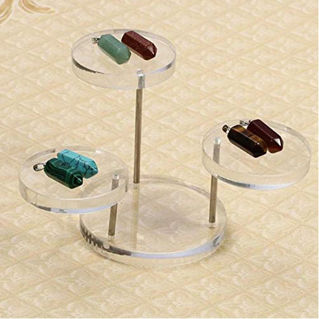 

3 Tiers Jewelry Display Rack Bracelet Ring Stand Organizer Acrylic Holder Decoration for Home Counter