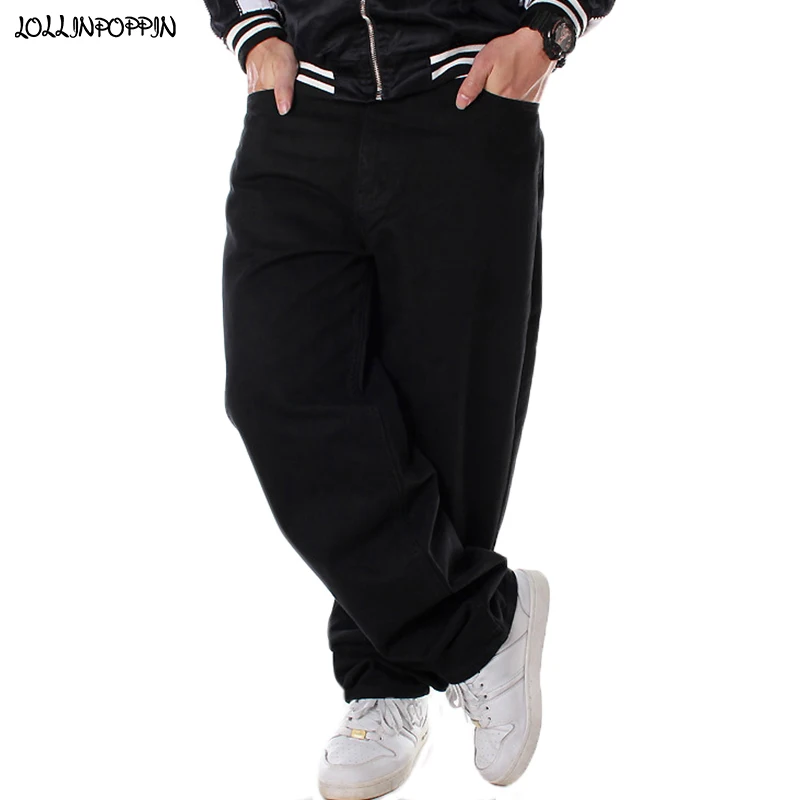 В Стиле Хип-Хоп Уличная черные джинсы Для мужчин 2021 Новый мешковатые подходят