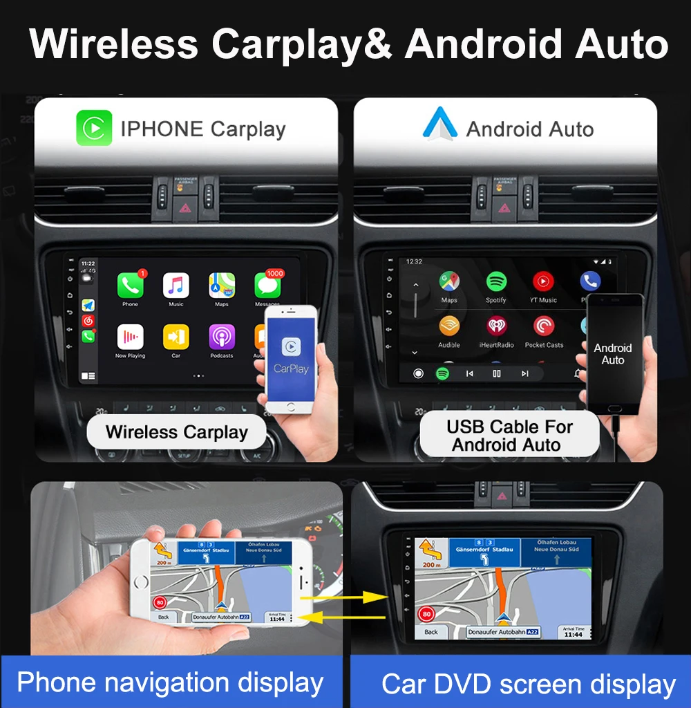 Android 11 для Volkswagen Touareg I 1 GP 2002 - 2010 GPS автомобильный радиоплеер навигация
