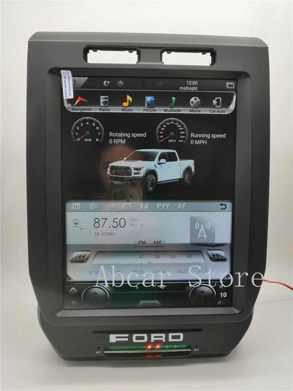 Автомобильный dvd плеер 12 1 в стиле Tesla Android 9 0 GPS навигация для Ford F150 2015 2018