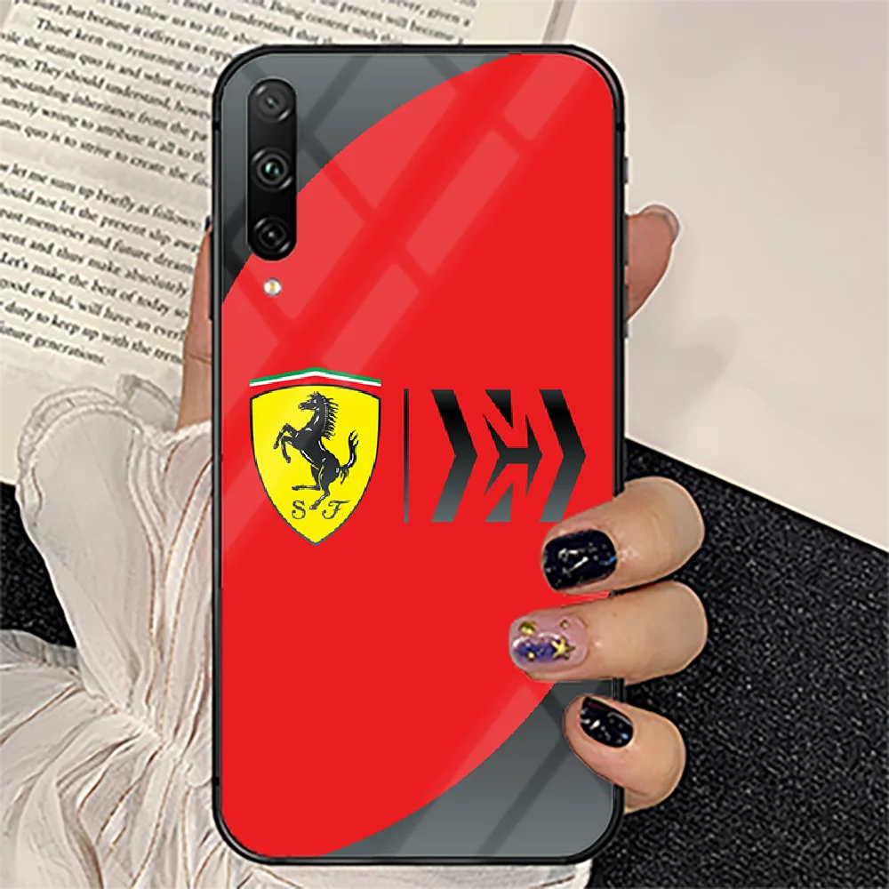 

Sporting Car Ferraris Phone Tempered Glass Case Cover For huawei honor 7 8 9 10 20 A X S lite i pro Hot Trend 3D Funda Coque