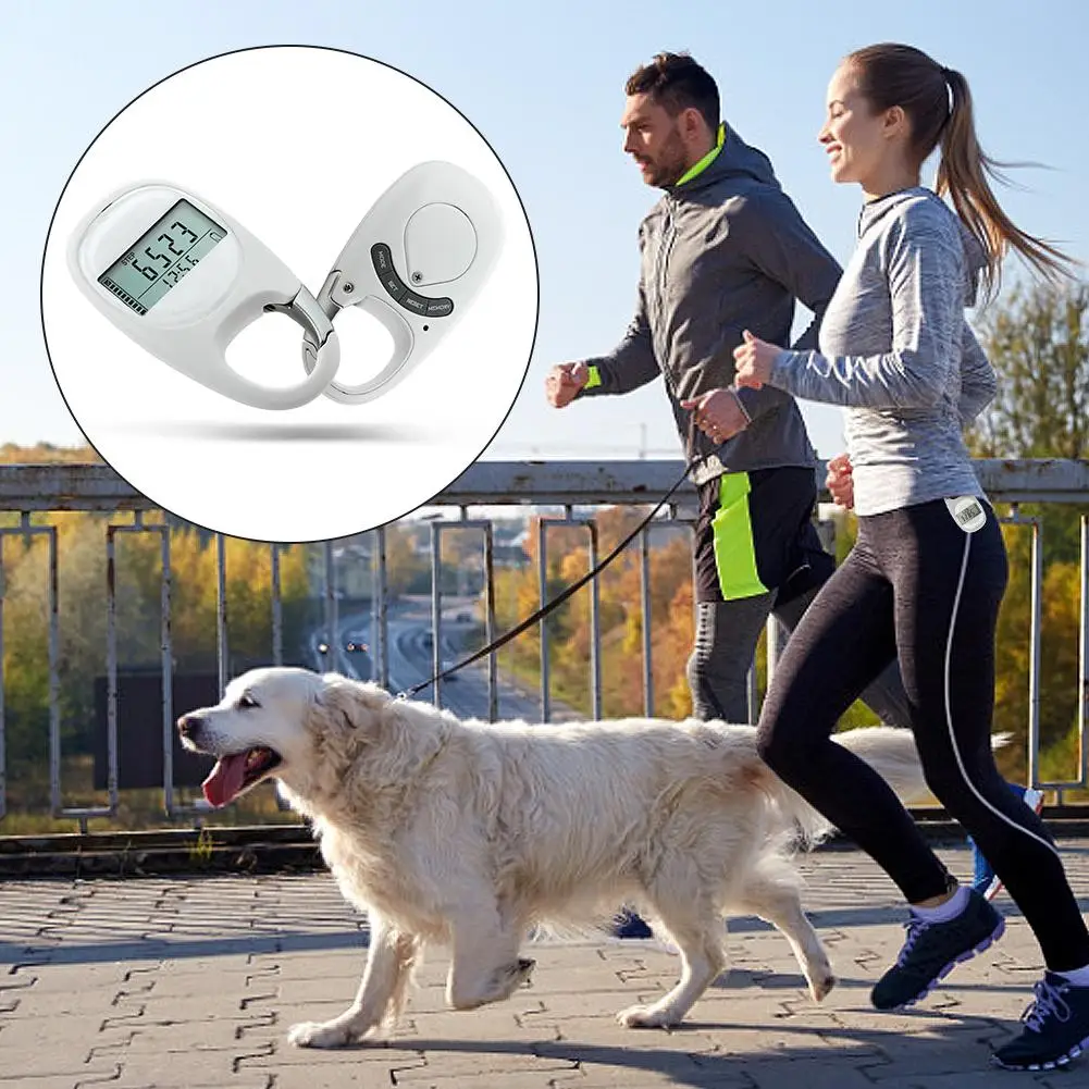 

2020 Simple 3D Digital Pedometer Portable Walking Step Counter With Carabiner Clip For Men/Women/Pets Induction Multi-Function