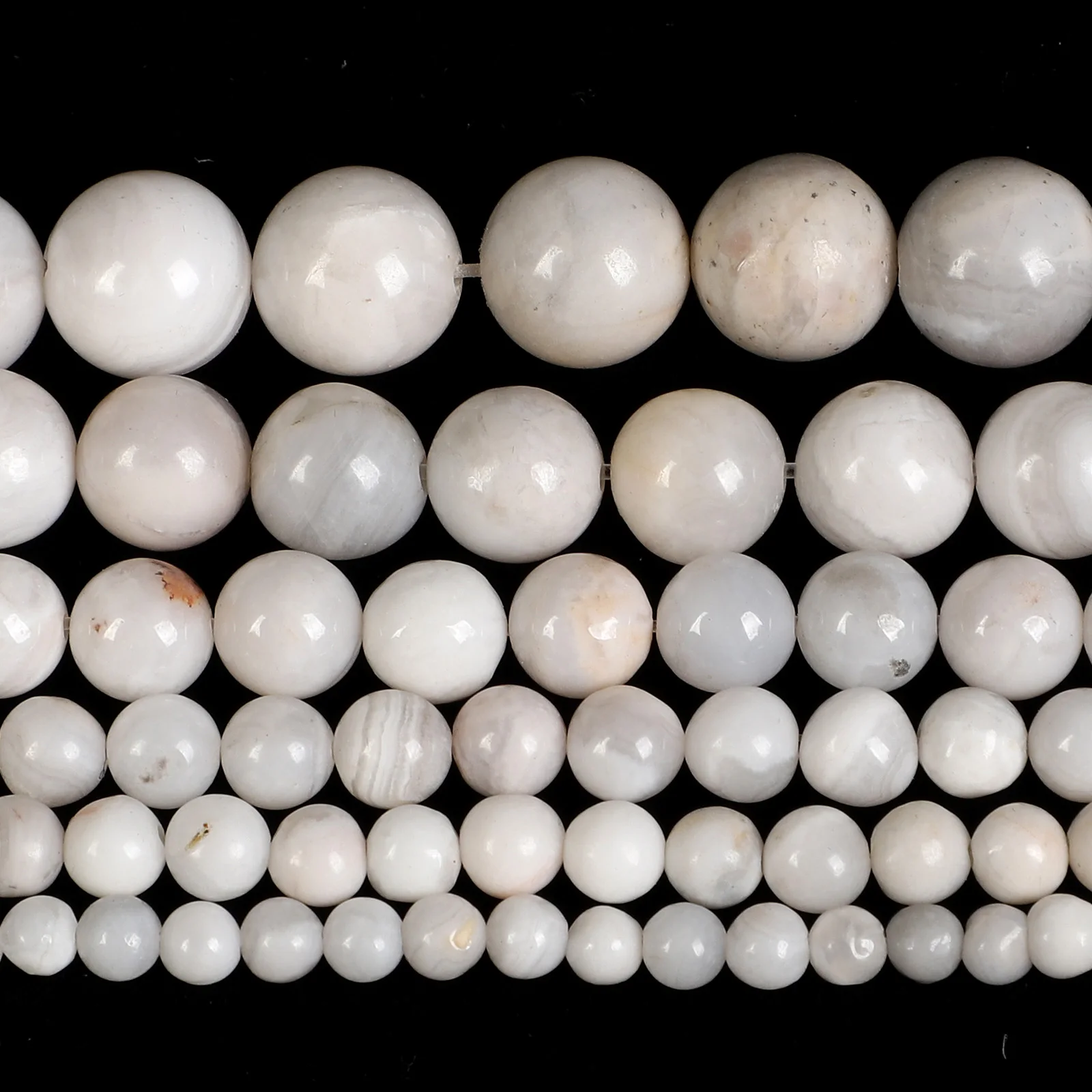 15 &quot бусы из натурального камня белый Crazy Агаты Круглые бусины для