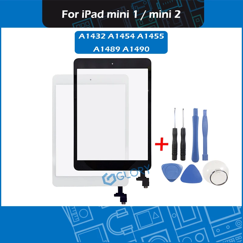 Для iPad mini 1 2 A1432 A1454 A1455 A1489 A1490 Сенсорная панель дигитайзер Переднее стекло +