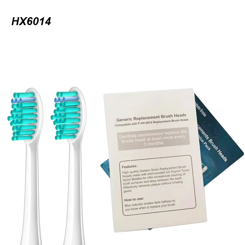 4 шт. HX6014 Зубная щётка головки Замена Электрической насадки для зубной щетки