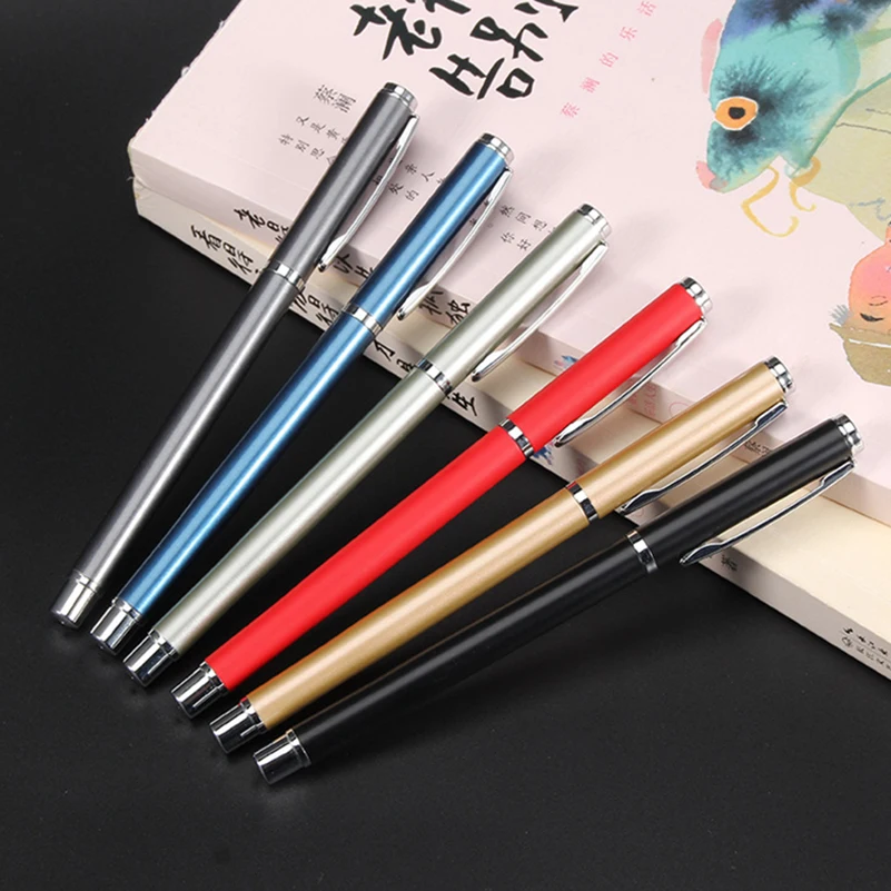 Классный Роскошный металлический логотип гелевая ручка роллербол Милая