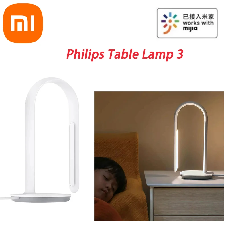 

New Xiaomi Mijia Table Lamp 3 LED Smart Reading Light 10 Level Touch Dimming Desk Bedside Student Ambient light Sensor