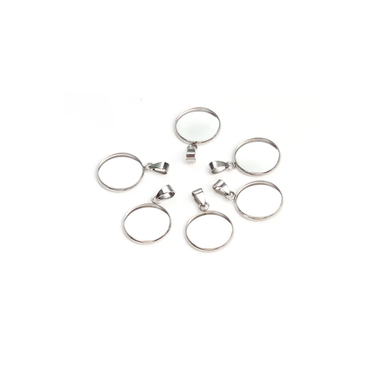 Застежки для подвесок из нержавеющей стали основа кабошона пустое основание