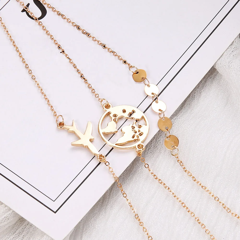 3 шт. женские классические браслеты с изображением самолета|Браслеты шармами| |