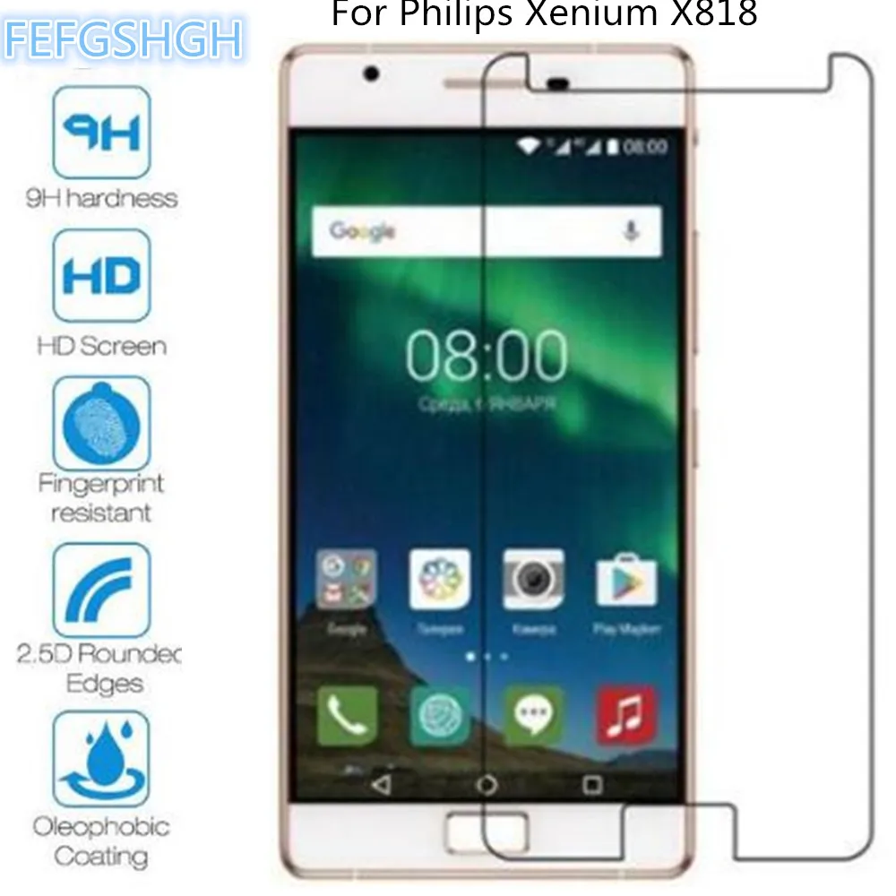9H 2.5D закаленное стекло для Philips Xenium X818 взрывозащищенная защита экрана защитная