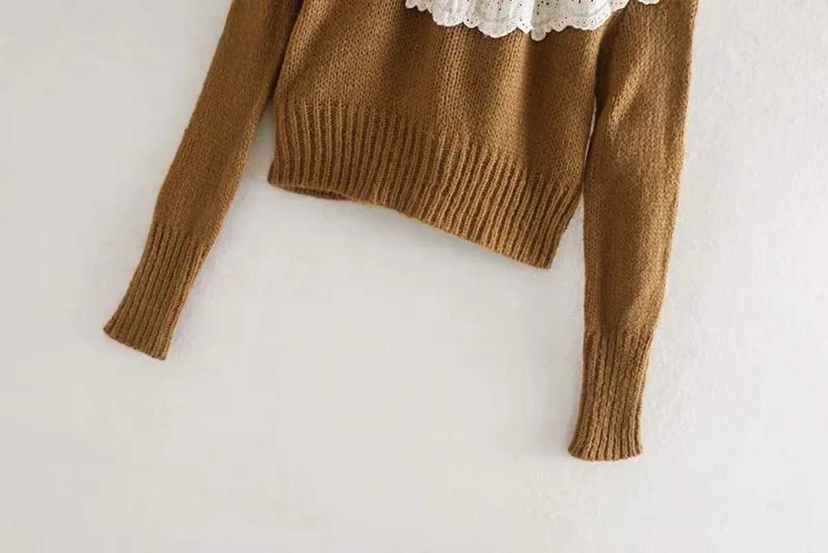 Зимняя женская одежда новый стиль 2019 небольшой аромат вышивка Вязанный свитер