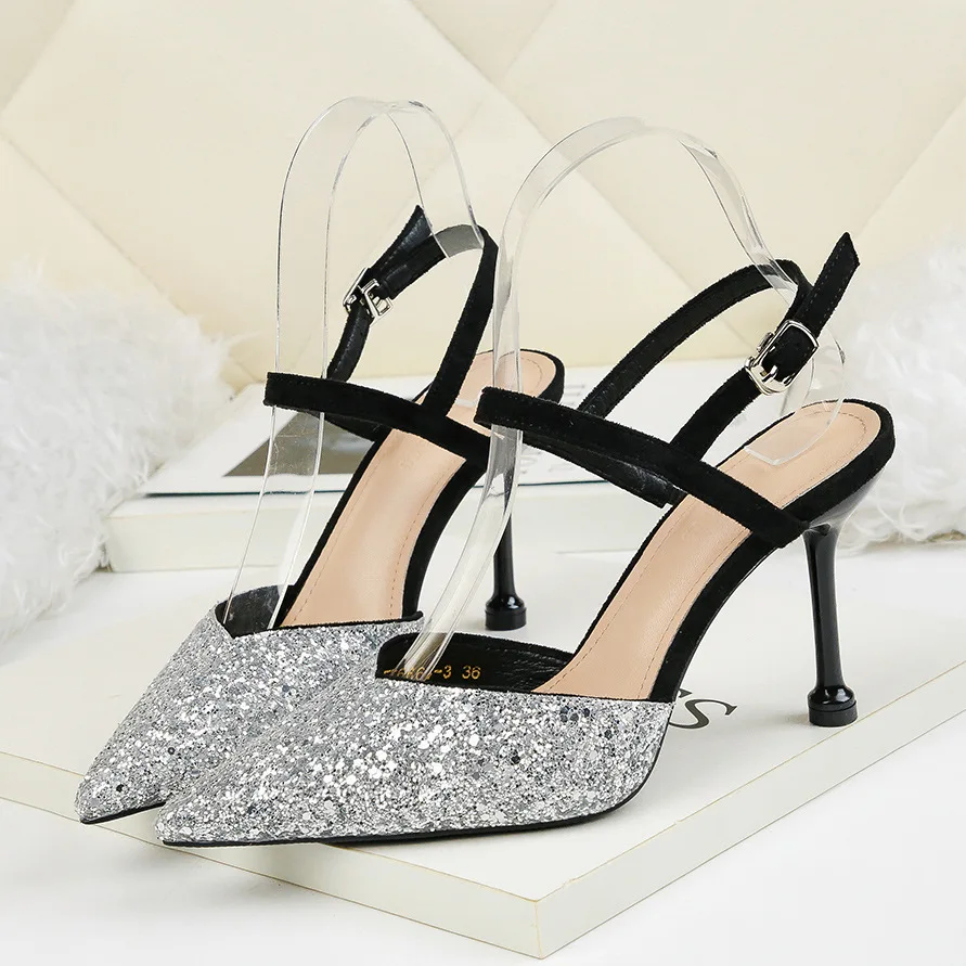 Женские туфли-лодочки Silentsea Роскошные туфли с острым носком блестящие свадебные