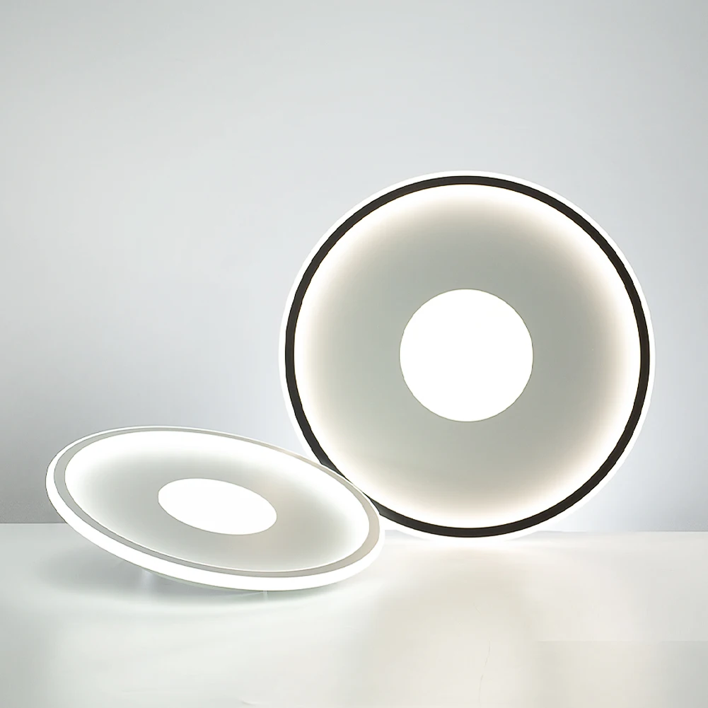 $46.13 Smart Ceiling Lamp Living Room Modern Led Lights For Room Bedroom Lamps Remote Control Dimming White Black Round Indoor Lighting