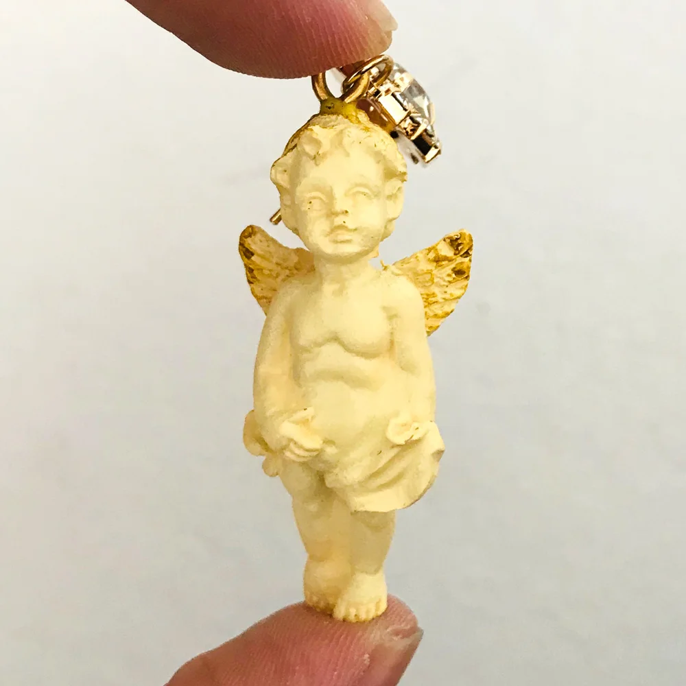 Новые Модные Винтажные серьги подвески в виде ангела с кристаллами и простым