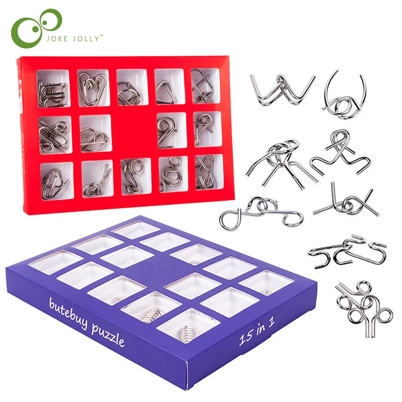 15 шт./компл. 3D металлический пазл для детей обучающие материалы по методу