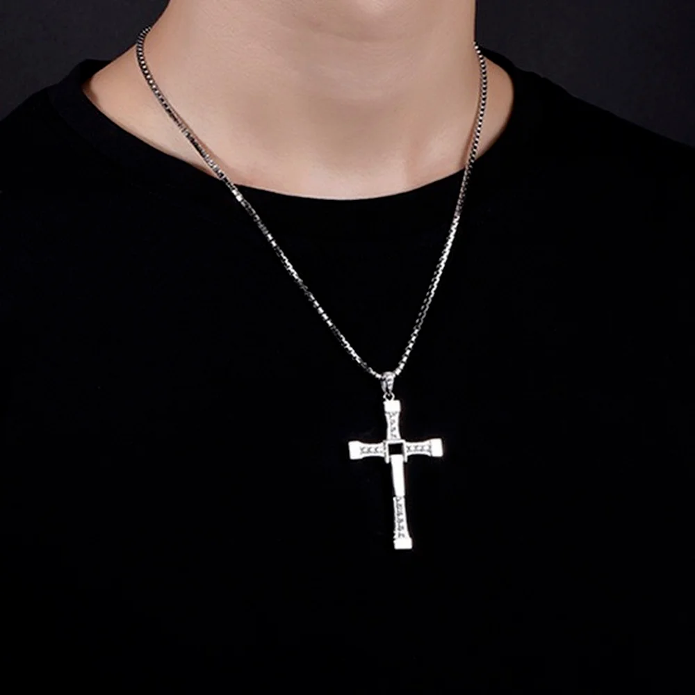 

Fashion Movie Fast & Love Cross Necklaces Pendants for Family Gift For Families Necklace For Men Male Chain Necklace Wholesale