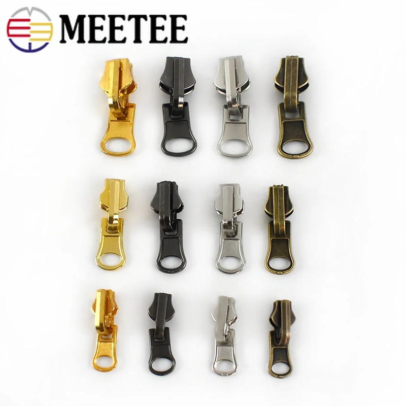 Meetee 10 шт 3 #/5 #/8 # сплав молния шелковая головка для металлических молний