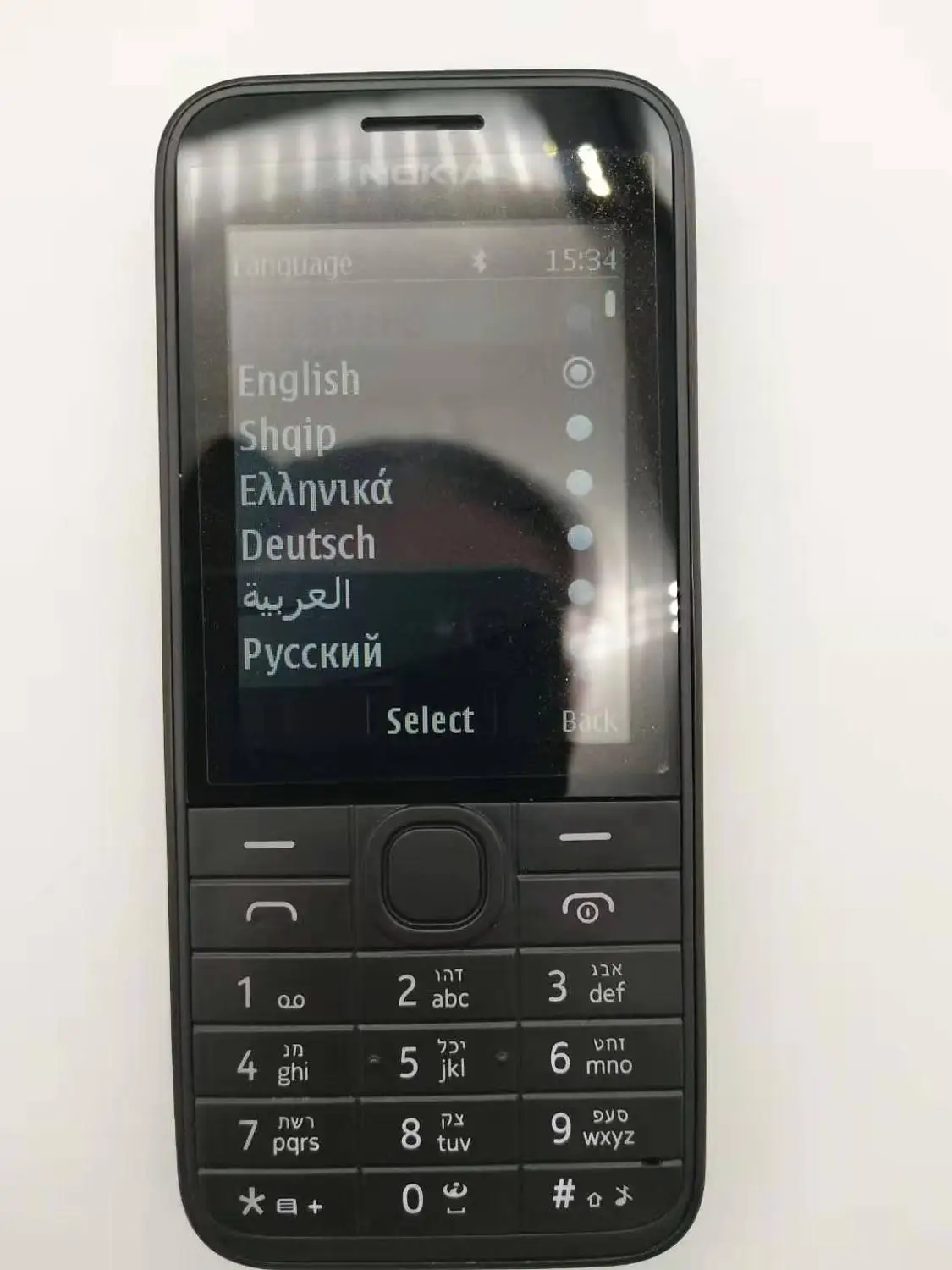 Отремонтированный телефон NOKIA 208 с одной sim-картой, GSM разблокированный мобильный телефон, английская/Иврит/Русская/арабская клавиатура