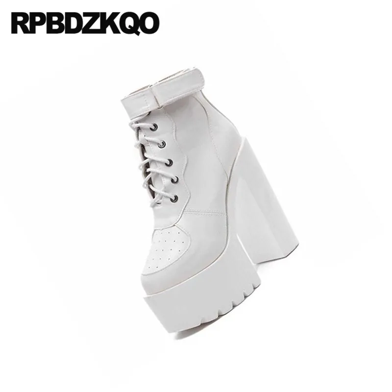 В готическом стиле на платформе Сапоги в панк Обувь не сужающемся книзу