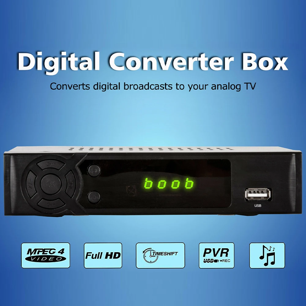 

1080P HD Digital Set Top Box ECOS Running Memory 512MB USB AV Coaxial TV Interface TV Digital Converter Box