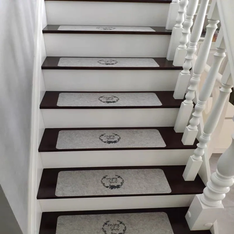 

Stairs Carpet Tread Mats Self Adhesive Stair Mat Non-Skid Staircase Step Rugs Safety Mute Floor Protection Cover Washable Mats