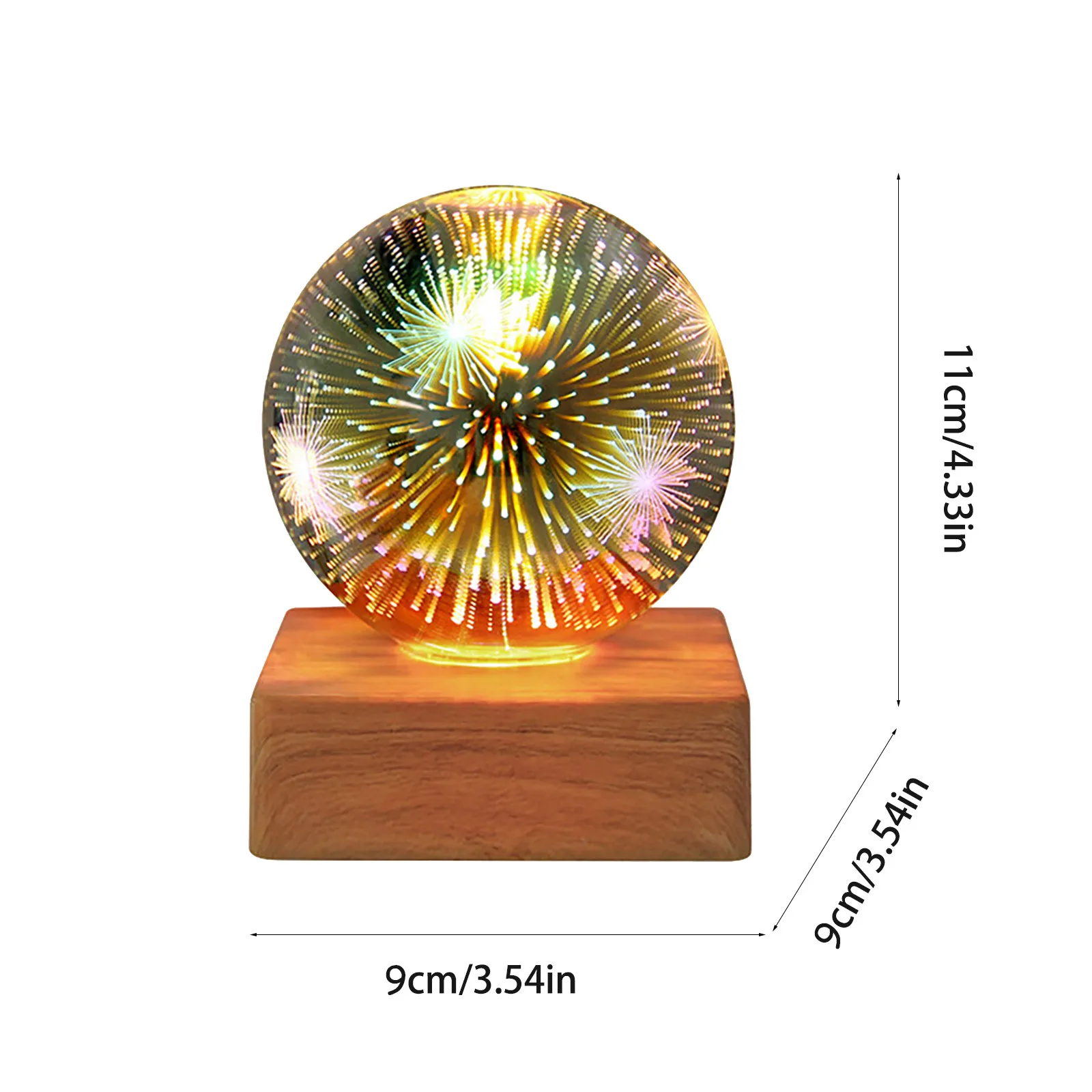 

Night Lights Atmosphere 3D Lamp Desk Colorful Light Glass Lampshade Valentine's Day Gift decoration murale chambre