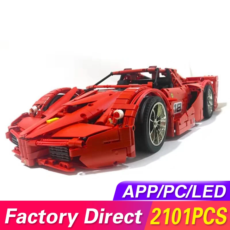 Technic Series MOC Ferrarid Enzo F40 RC автомобиль совместим с Lepined Bricks модель комплект