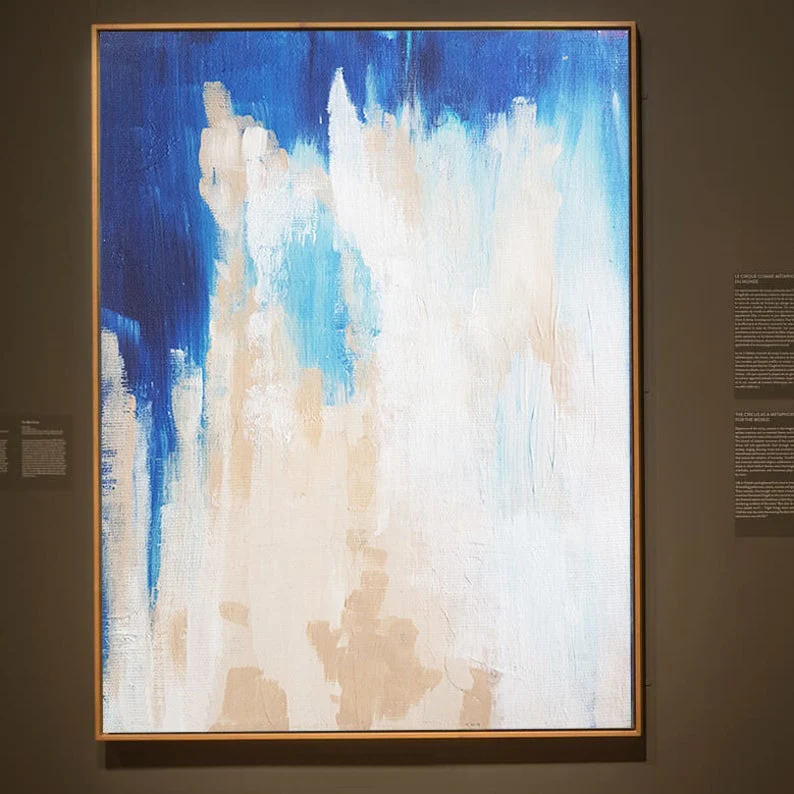 Koop Handgemaakte Olieverfschilderij Art Inspirational Muur Art Schilderijen Op Canvas Blauwe Schilderij Sky Schilderen Home Decor Abstract