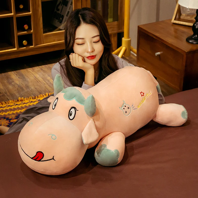 Новая большая мягкая игрушка из плюша коровы с длинным хвостом - подушка-бык "Cow Pillow".