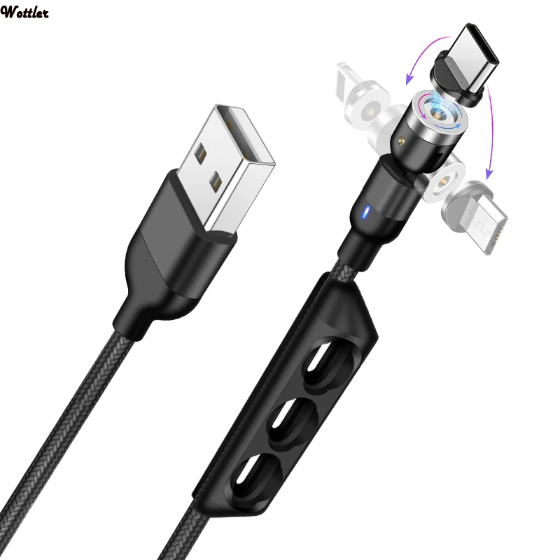 Магнитный кабель 3 а/1 м быстрое зарядное устройство с Micro USB Тип C магнитный шнур