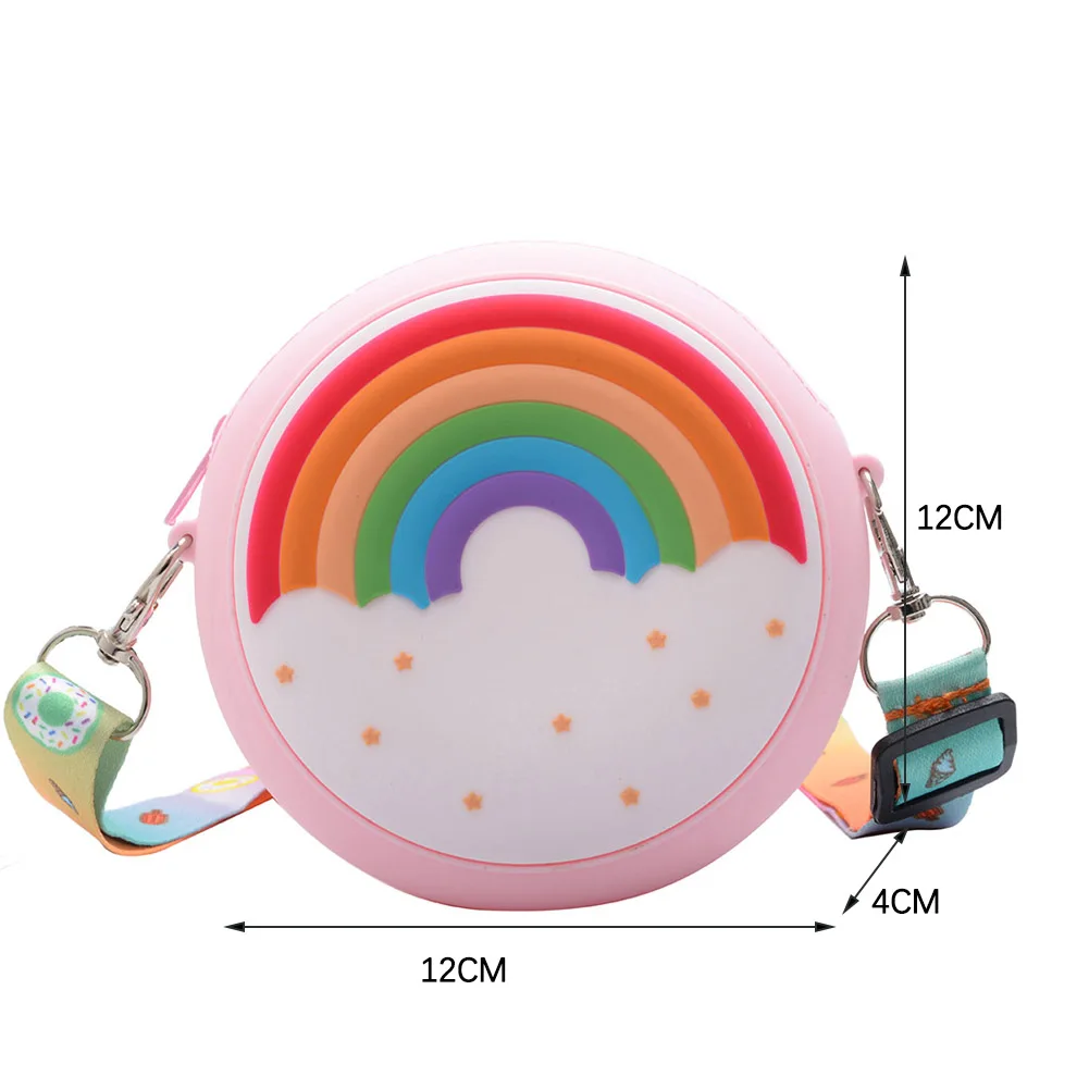 Милый силиконовый пончик круглая сумка-мессенджер через плечо Детская сумка для