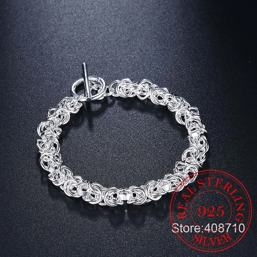 Женские изящные ювелирные изделия 6 мм витая Цепочка 20 см из стерлингового