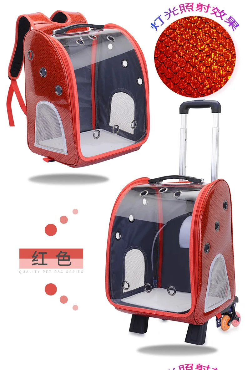 Рюкзак для домашних животных прозрачная сумка на два плеча Воздухопроницаемый