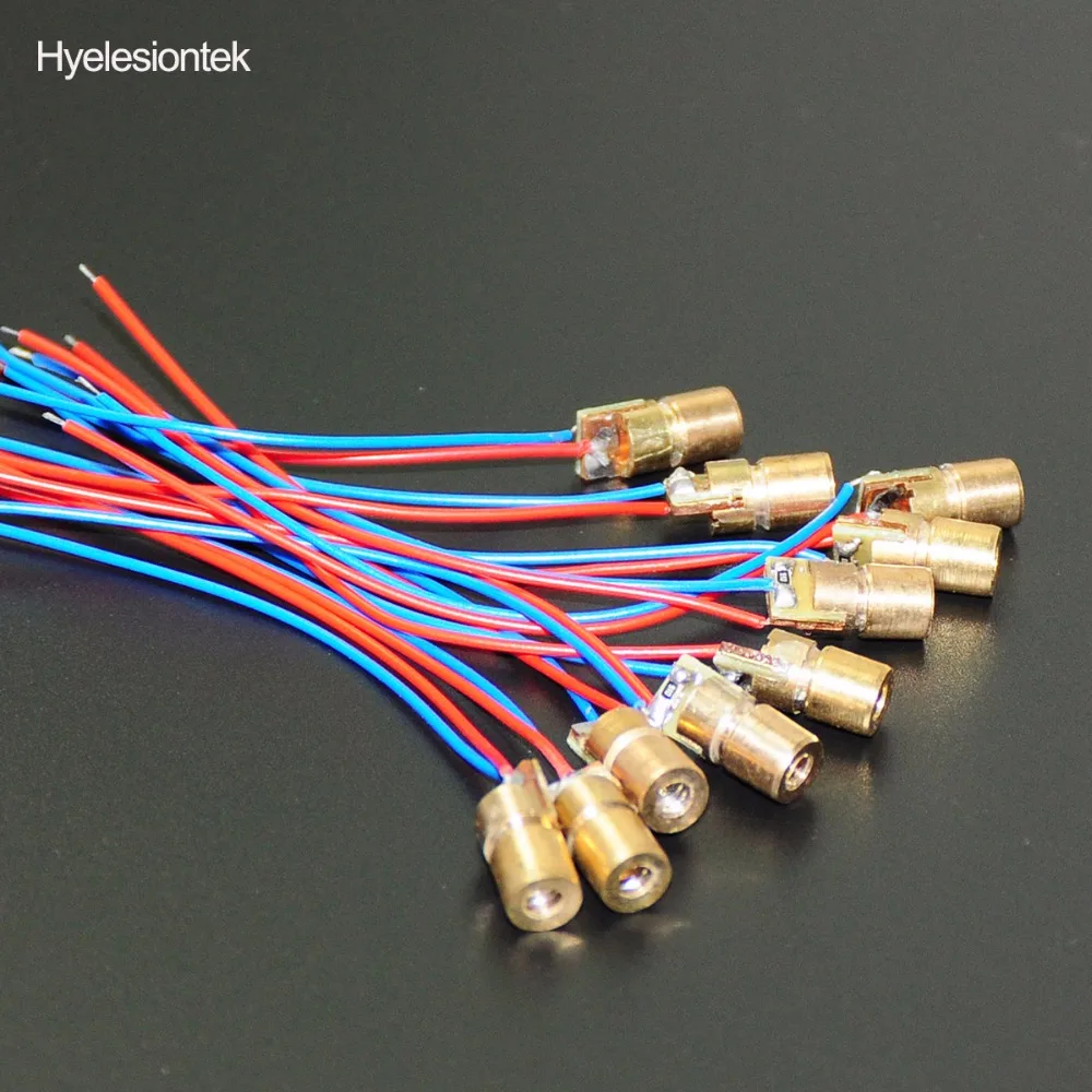 10 шт. 5 В 3 в мВт 650 нм красные лазерные диоды контурный модуль 6 мм электронная