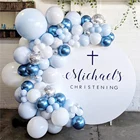 Macaron воздушные шары-гирлянды Arch вечерние белые синие шары, украшение для свадьбы, дня рождения, фестиваля