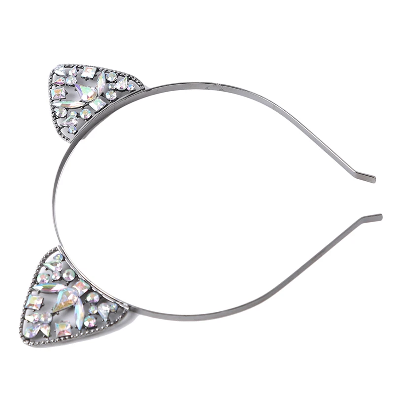 

New Alloy Cute Cat Ears Headband Korean Style Hair Band Tiara Edging Cartoon DIY Headband Hair Accessories