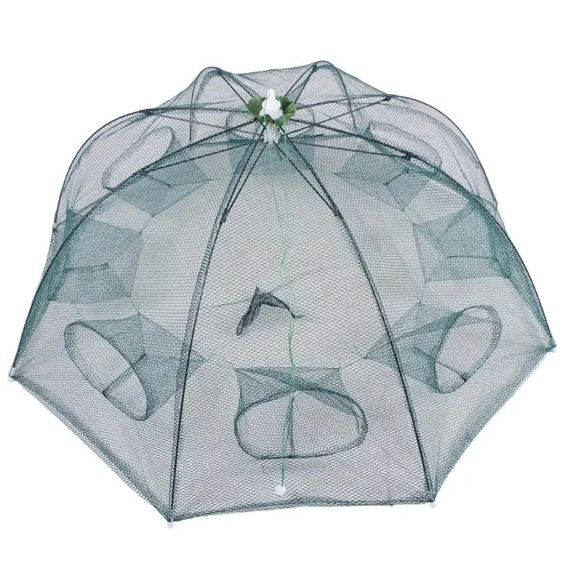 Автоматическая складная рыболовная сеть в виде зонта ловушка для ловли креветок