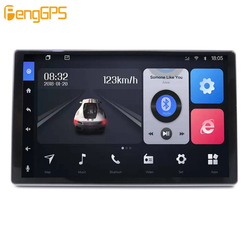 Универсальная Автомобильная Мультимедийная система Tesla 10 1 дюйма DSP 2 Din Android 8 4 + 64