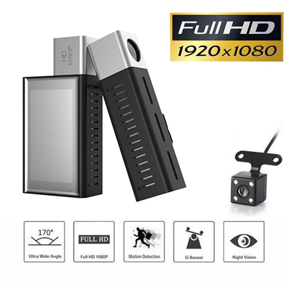 3 0 &quotFull HD 1080P видеорегистратор Автомобильный двойной объектив с поворотной