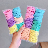50100pcspack women girls colorful nylon elastic hair bands ponytail holder rubber bands scrunchie headband hair accessories