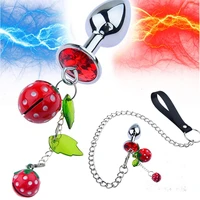 new arrival stainless steel metal anal plug with bell butt plug smooth touch gay anal beads anus dilator anal toys for women