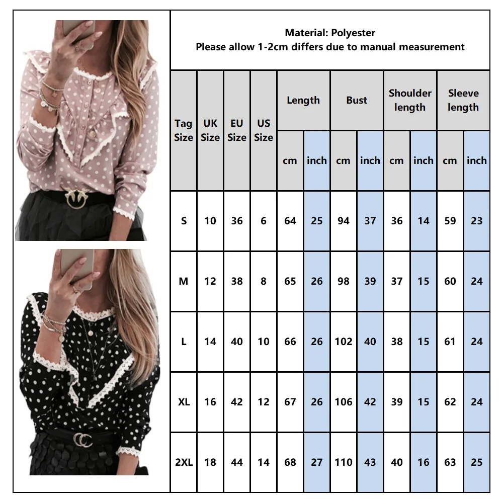 Женская блузка в горошек с рукавами 3/4 женская рубашка круглым вырезом женские