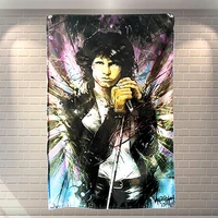 rock band hip hop regga poster wall art bar cafe home decor hours sign flag banner tapestry hd canvas print art wall decor